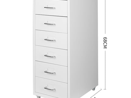 Levede 6 Drawer Office Cabinet Drawers White-1910113088594644994