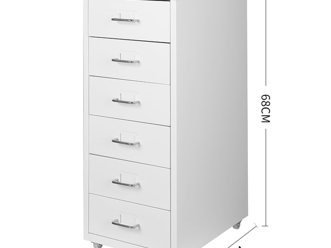Levede 6 Drawer Office Cabinet Drawers White-1973193874423812098