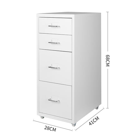 Levede 4 Drawer Office Drawers Cabinet White-1973193873647865858