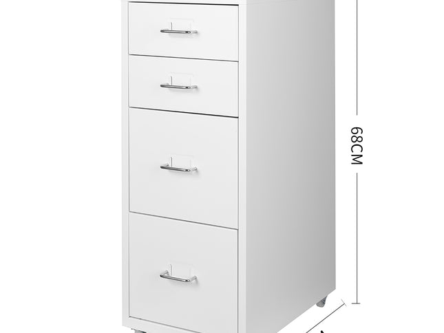 Levede 4 Drawer Office Drawers Cabinet White-1973193873647865858