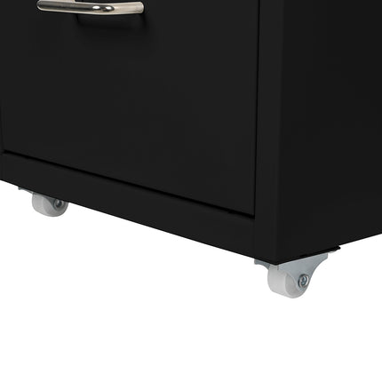 Levede 3 Drawer Office Drawers Cabinet Black-1973193873060663300
