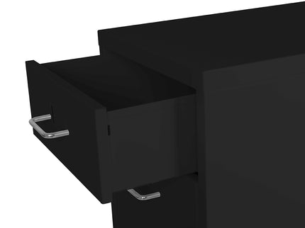 Levede 3 Drawer Office Drawers Cabinet Black-1910113086099034117
