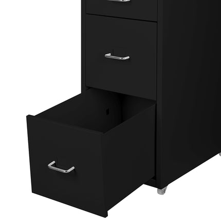 Levede 4 Drawer Office Drawers Cabinet Black-1973193873433956358