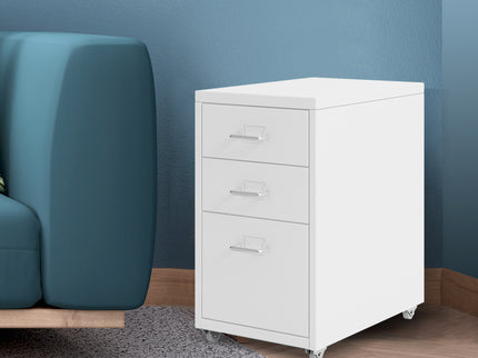 Levede 3 Drawer Office Drawers Cabinet White-1910113086635905030