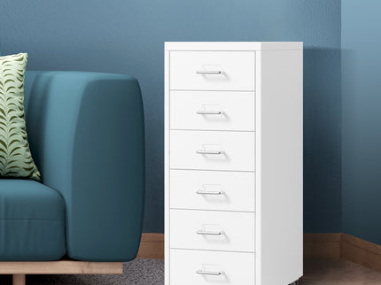 Levede 6 Drawer Office Cabinet Drawers White-1910113088594644998