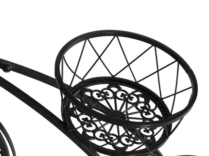 Levede Plant Stand Outdoor Indoor Metal Black-1864184708611575811