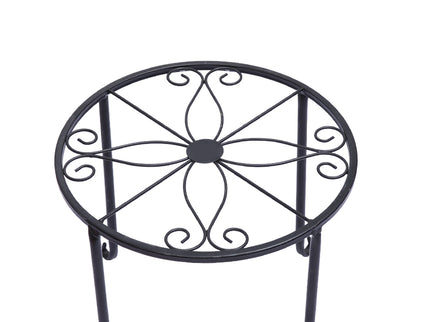 4 x Levede Metal Plant Stand Outdoor Black-1894516825329373187