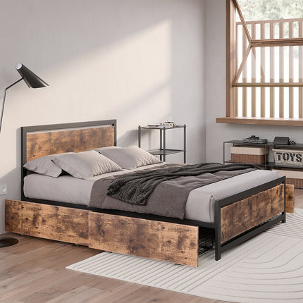 Levede Industrial Bed Frame Double Mattress-1973194033778003975