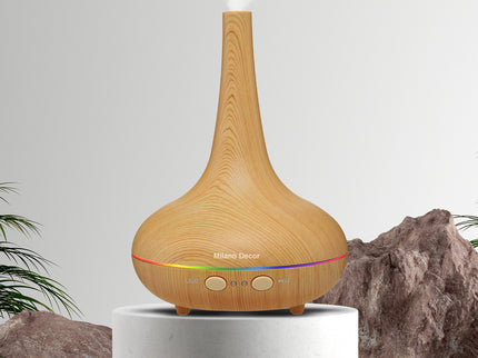 Milano Decor Ultrasonic Aroma Diffuser - Light Wood Grain-1889884789260029952