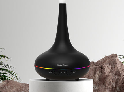 Milano Decor Ultrasonic Aroma Diffuser - Black Colour-1889884789637517312