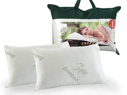 ROYAL COMFORT BAMBOO COVERED MEMORY FOAM PILLOW - 2PK-1899951211533176833