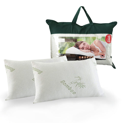 ROYAL COMFORT BAMBOO COVERED MEMORY FOAM PILLOW - 2PK-1899951211533176833
