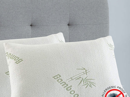 ROYAL COMFORT BAMBOO COVERED MEMORY FOAM PILLOW - 2PK-1899951211533176835