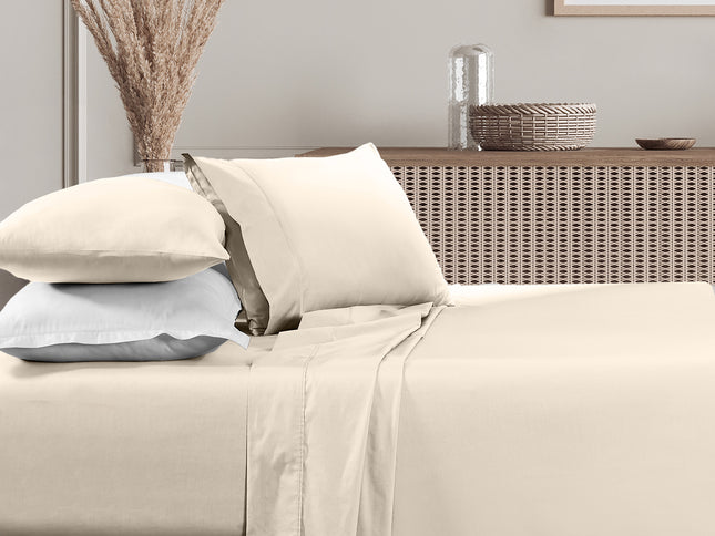 Renee Taylor 1500 Thread count Cotton Blend Sheet sets King Ivory-1889884864510038017
