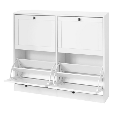 Levede Shoe Cabinet 4 Flip Drawers Vertical Storage Rack Organiser Entryway-2050059010169769993