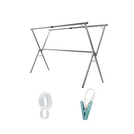 Levede Adjustable Clothes Drying Airer Foldable 150-200cm-1973193572530393096