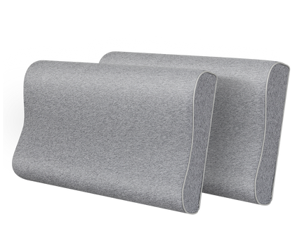 Dreamz Memory Foam Pillow Pillowcase Supprt Grey Rebound-1910149780055658504