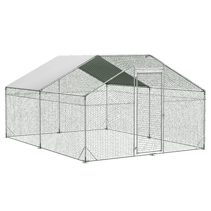 Pawz 400x300x194cm Large Metal Walk-in Chicken Coop Cage-1954802467145388040