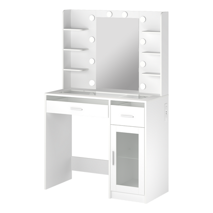Levede Vanity Desk Makeup Mirror Storage Dressing Table-2011971131304710153