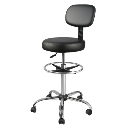 Levede Swivel Office Chair Ergonomic Stool Height Adjustable Footrest Backrest-2029334093073879048