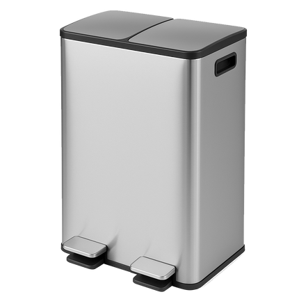 Toque 60L Pedal Bin Kitchen Waste Can Recycling Dustbin-2006733412920070152