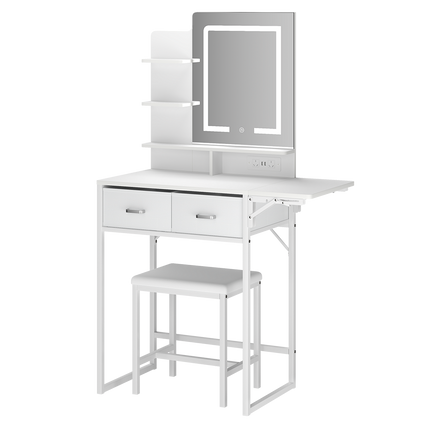 Levede Dressing Table LED Makeup Mirror Stool Set Vanity Desk Fold-up Panel-2029334101139525641