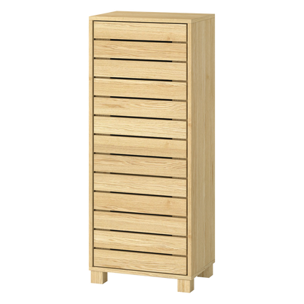 Levede Bathroom Storage Cabinet Handleless Wood Floor Shelf Unit Cupboard Oak-2029334090918006793