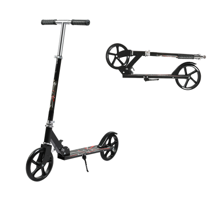 MONVELO Folding Scooter Dual Large Wheels Black-1950770003473207304
