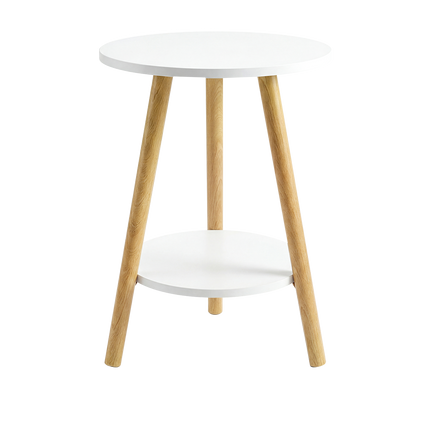 Levede Round Coffee Table 2-Layer Living Room End Tables Bedroom Side Tables-2050059016905822216
