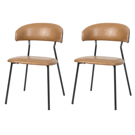 Levede 2x PU Leather Dining Chairs Kitchen Lounge-2006732800518131720