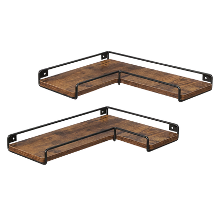 Levede Floating Shelf DIY Corner Wall Shelf 2Pcs Storage Display Rack Bedroom-2050059024665284616