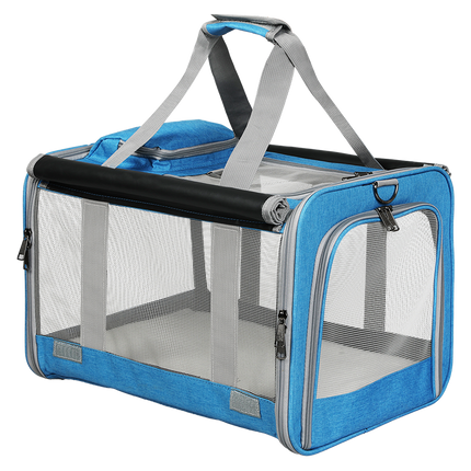 Pawz 3 in 1 Pet Soft Crate Dog Cat Carrier XL Size Blue-1975420341383729160