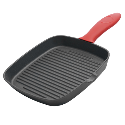 Toque Cast Iron Square Grill Pan with Spouts Cookware-2011971112124157960