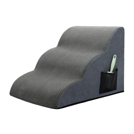 Pawz 3 Steps Pet Stairs Dog Ramp High Density Foam Grey-1973193549394612232