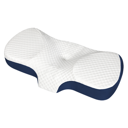 Dreamz Memory Foam Pillow Pillowcase Supprt Blue Rebound-1963748909998280712