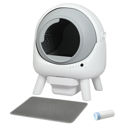 PaWz Smart Self Cleaning Cat Litter Box APP Control White-1973193547075162120