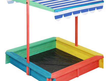 Bopeep Kids Wooden Sandbox 120X120CM-1954802417065398280