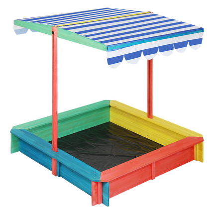 Bopeep Kids Wooden Sandbox 120X120CM-1954802417065398280