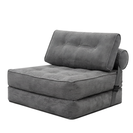 Levede Convertible Sofa Bed Foldable Single Sleeper Bed Compact Living Room Grey-2065254306596130824
