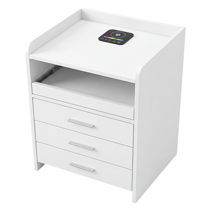 Levede Smart Bedside Table USB Wireless Charging Motion Sensor Light Nightstand-2065254302682845192