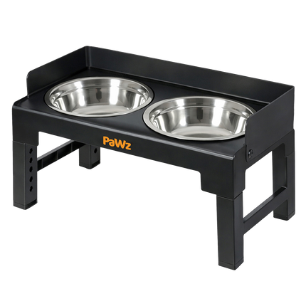 Pawz Elevated Dog Bowls Pet Feeder 6 Height Adjustable Raised Food Water Large-2029334098564222984