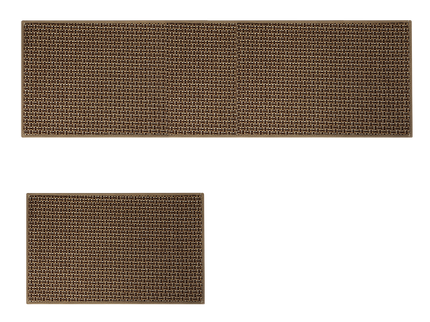 Marlow Kitchen Rug 2PCS Woven Non Slip Absorbent Brown-1910112282776571912