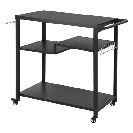 Levede Outdoor Kitchen Cart 3 Tier BBQ Grill Cart Mobile Patio Serving Trolley-2050059021565693960