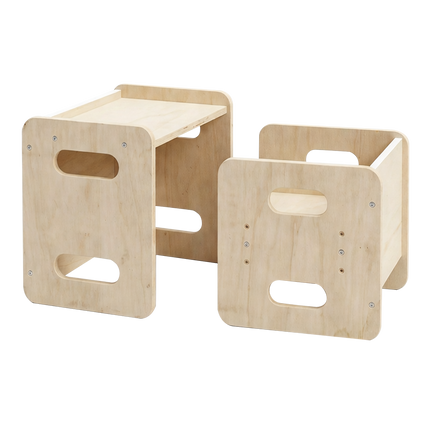 Levede Kids Table and Chair Set Dining Adjustable Toddler Activity Desk Wood-2050056790732836872