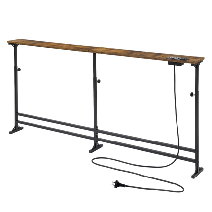 Levede Narrow Console Table Adjustable Behind Couch Side Power Ports Entryway-2050059017098760201