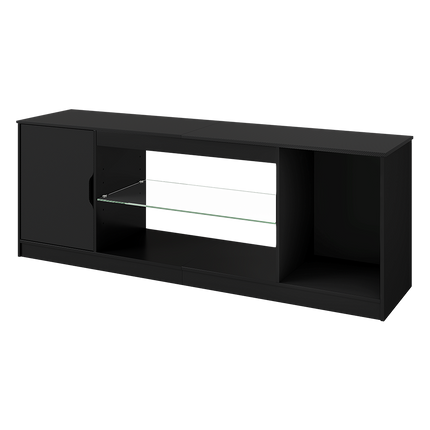 Levede TV Stand Storage with LED 140cm Black-2011971130793005065