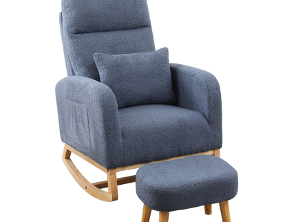 Levede Rocking Chair Ottoman Footrest With Side Pocket-1910112281321148424