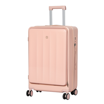 Slimbridge 20" Luggage Trolley Travel Hard Pink-1973193479249072136