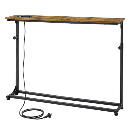 Levede Narrow Sofa Table Power Ports Behind Console Side Adjustable Living Room-2050059017300086793