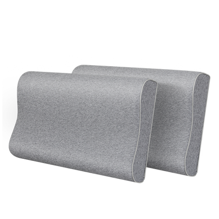 Dreamz Memory Foam Pillow Pillowcase Supprt Grey Rebound-1954802476674846728